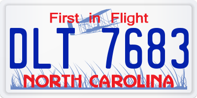 NC license plate DLT7683
