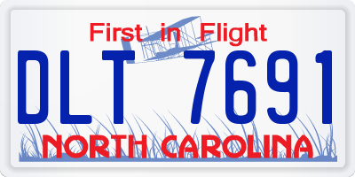 NC license plate DLT7691