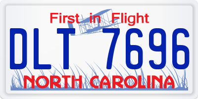 NC license plate DLT7696