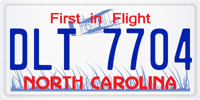 NC license plate DLT7704