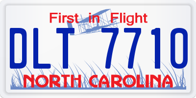 NC license plate DLT7710