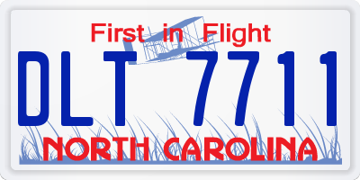 NC license plate DLT7711
