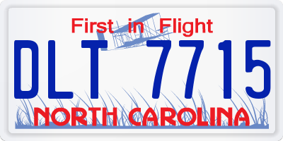 NC license plate DLT7715