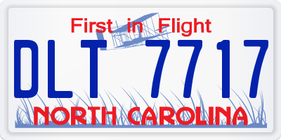 NC license plate DLT7717