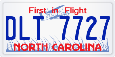 NC license plate DLT7727