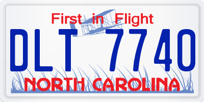 NC license plate DLT7740