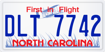 NC license plate DLT7742