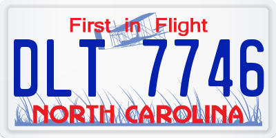 NC license plate DLT7746