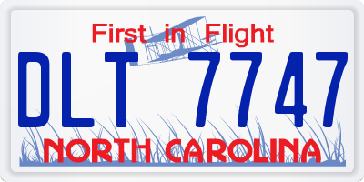 NC license plate DLT7747