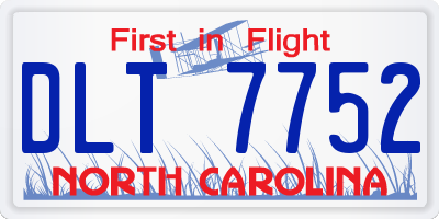 NC license plate DLT7752