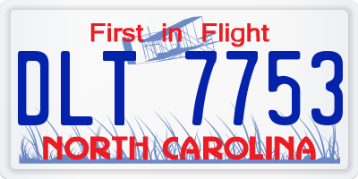 NC license plate DLT7753