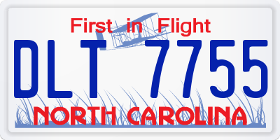 NC license plate DLT7755