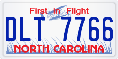 NC license plate DLT7766