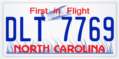NC license plate DLT7769