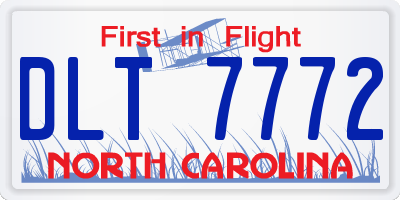 NC license plate DLT7772
