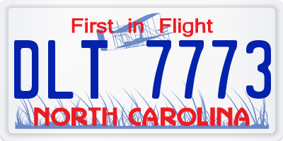NC license plate DLT7773