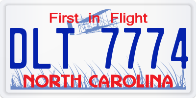 NC license plate DLT7774