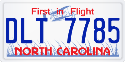 NC license plate DLT7785