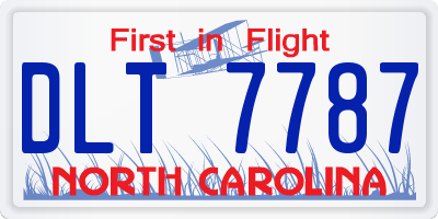 NC license plate DLT7787