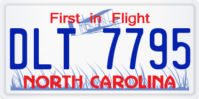 NC license plate DLT7795