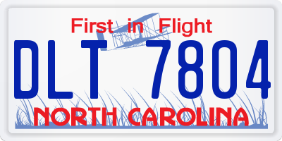 NC license plate DLT7804