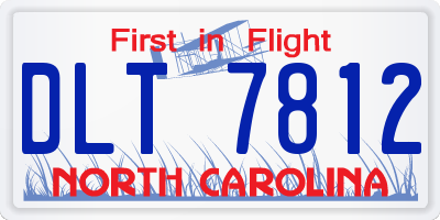 NC license plate DLT7812