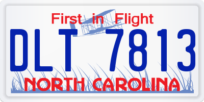 NC license plate DLT7813