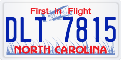 NC license plate DLT7815