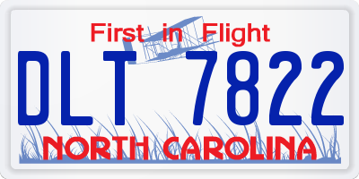 NC license plate DLT7822