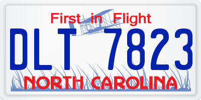 NC license plate DLT7823