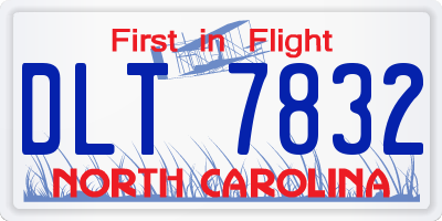 NC license plate DLT7832
