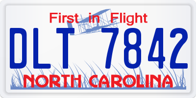 NC license plate DLT7842