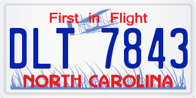 NC license plate DLT7843