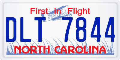 NC license plate DLT7844