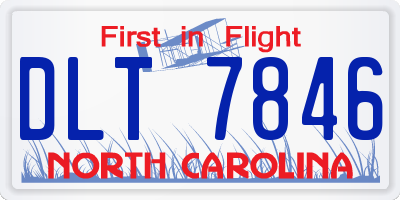 NC license plate DLT7846