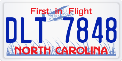 NC license plate DLT7848