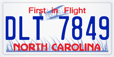 NC license plate DLT7849