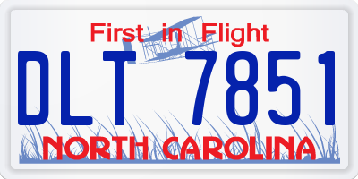 NC license plate DLT7851