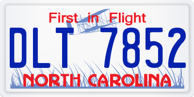 NC license plate DLT7852
