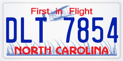 NC license plate DLT7854