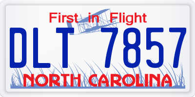 NC license plate DLT7857