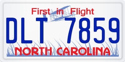 NC license plate DLT7859