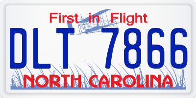 NC license plate DLT7866