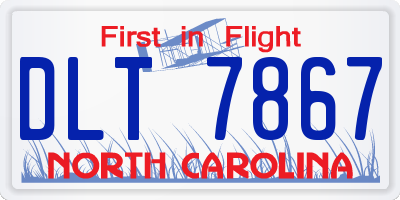 NC license plate DLT7867