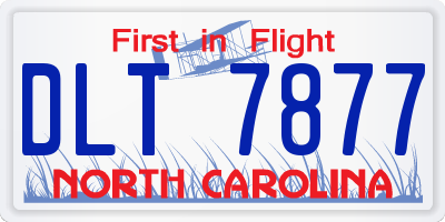 NC license plate DLT7877