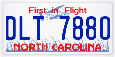 NC license plate DLT7880
