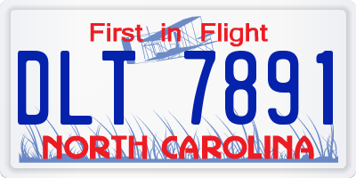 NC license plate DLT7891