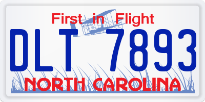 NC license plate DLT7893