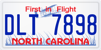 NC license plate DLT7898