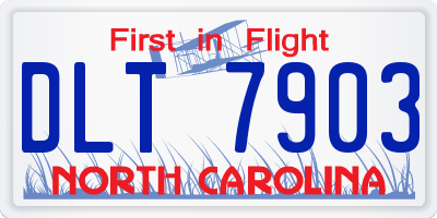 NC license plate DLT7903